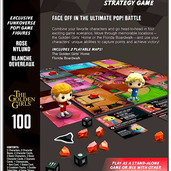 Funko Funkoverse Golden Girls 2 Pack Rose & Blanche Strategy Game NIB - Picture 5 of 7